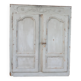 2 portes de placard anciennes en bois avec chassis