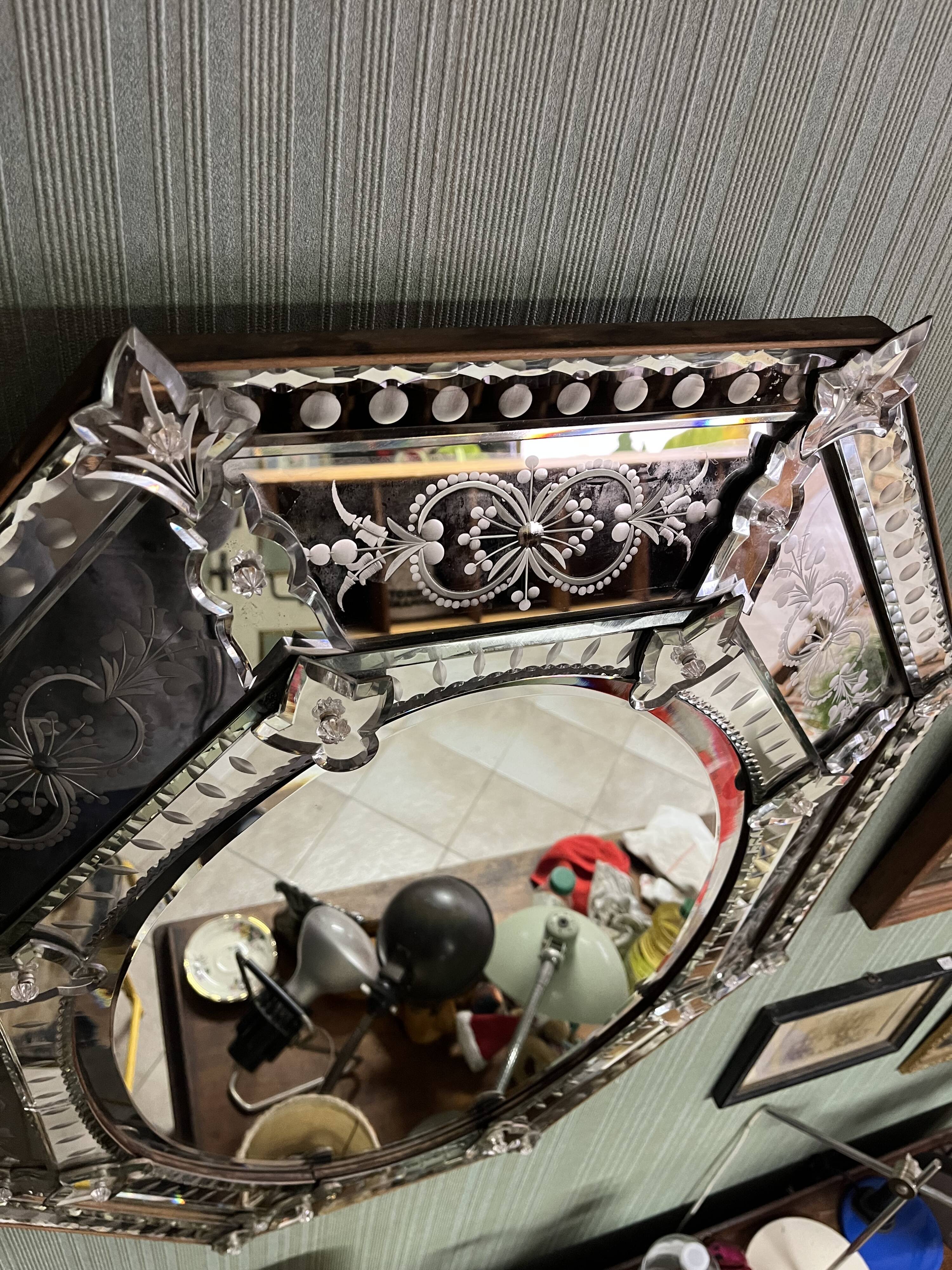 Antique Venetian mirror 86cm x 70cm