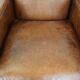 Sheepskin armchair with a refined Art Deco design