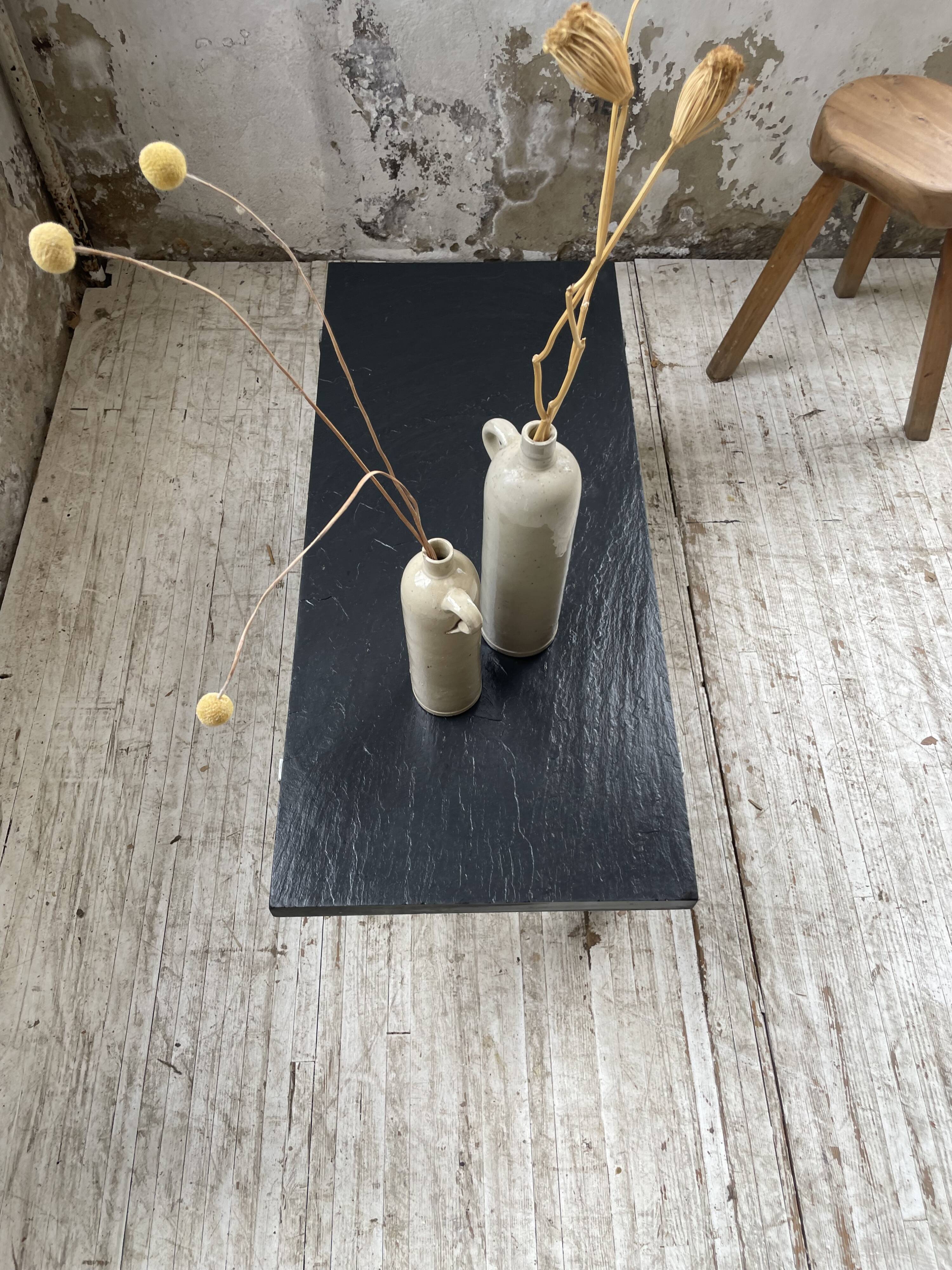 1950s slate coffee table