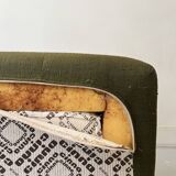Pair of cinna bedside tables in foam and smoked plexiglass, ligne roset 1970