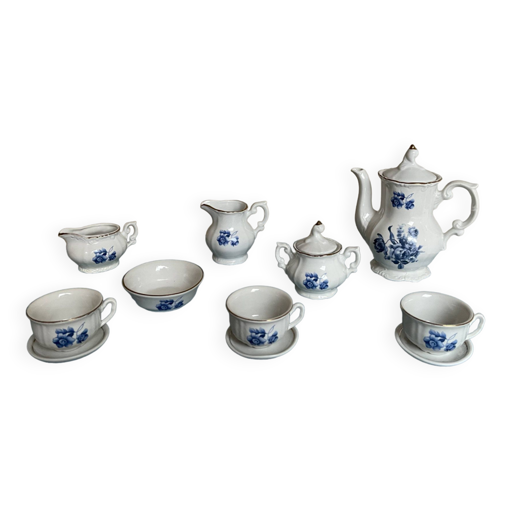 Ancien Service A Café Dînette De Poupée 1930 En Porcelaine