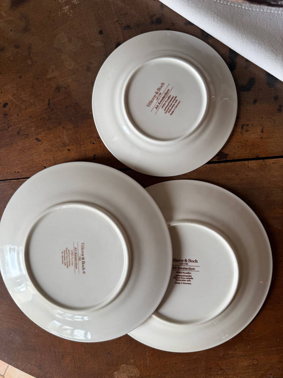 3 Villeroy & Boch plates - Alt Amsterdam