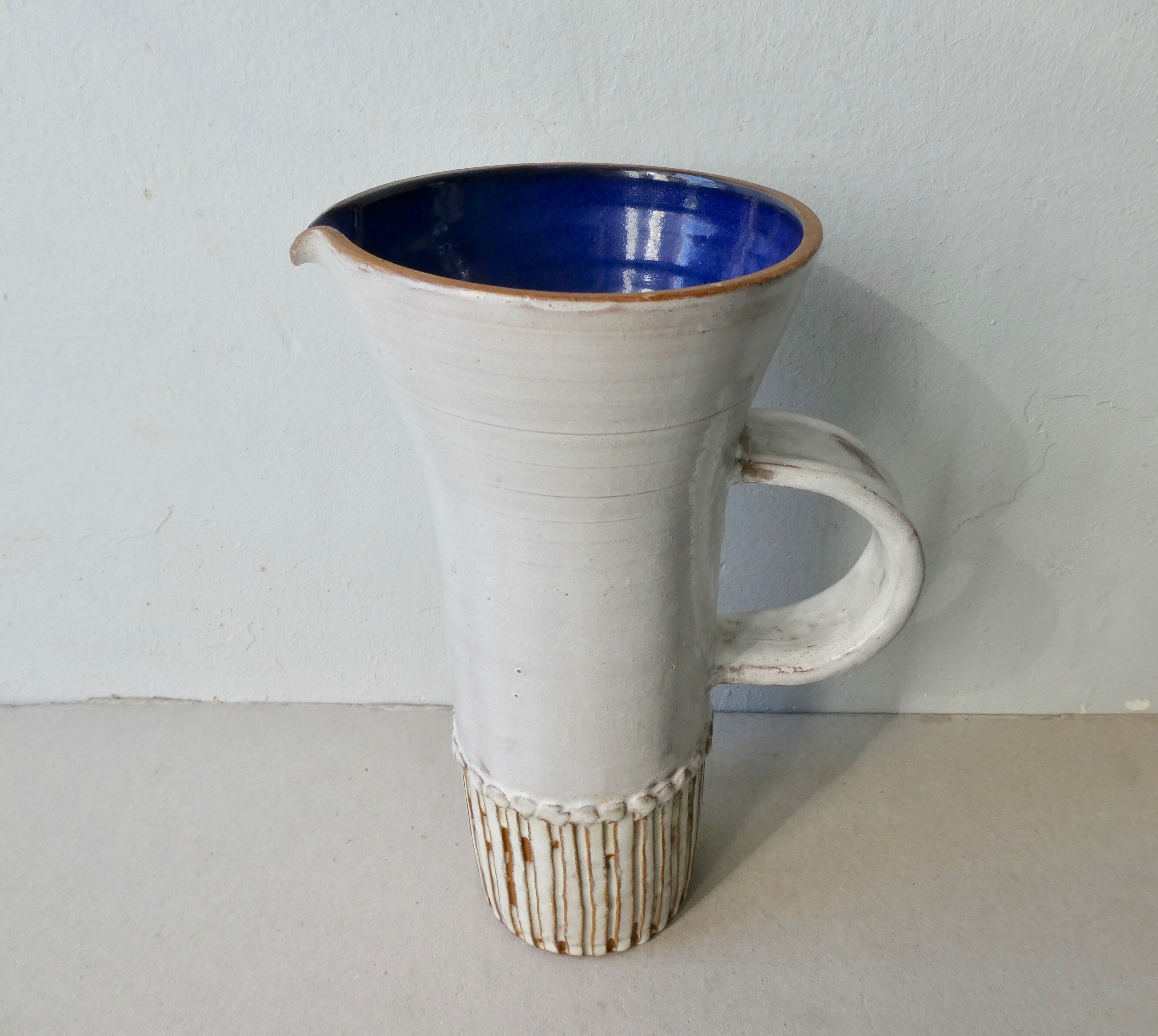 Ceramic pitcher, signed the Argonauts, 50s