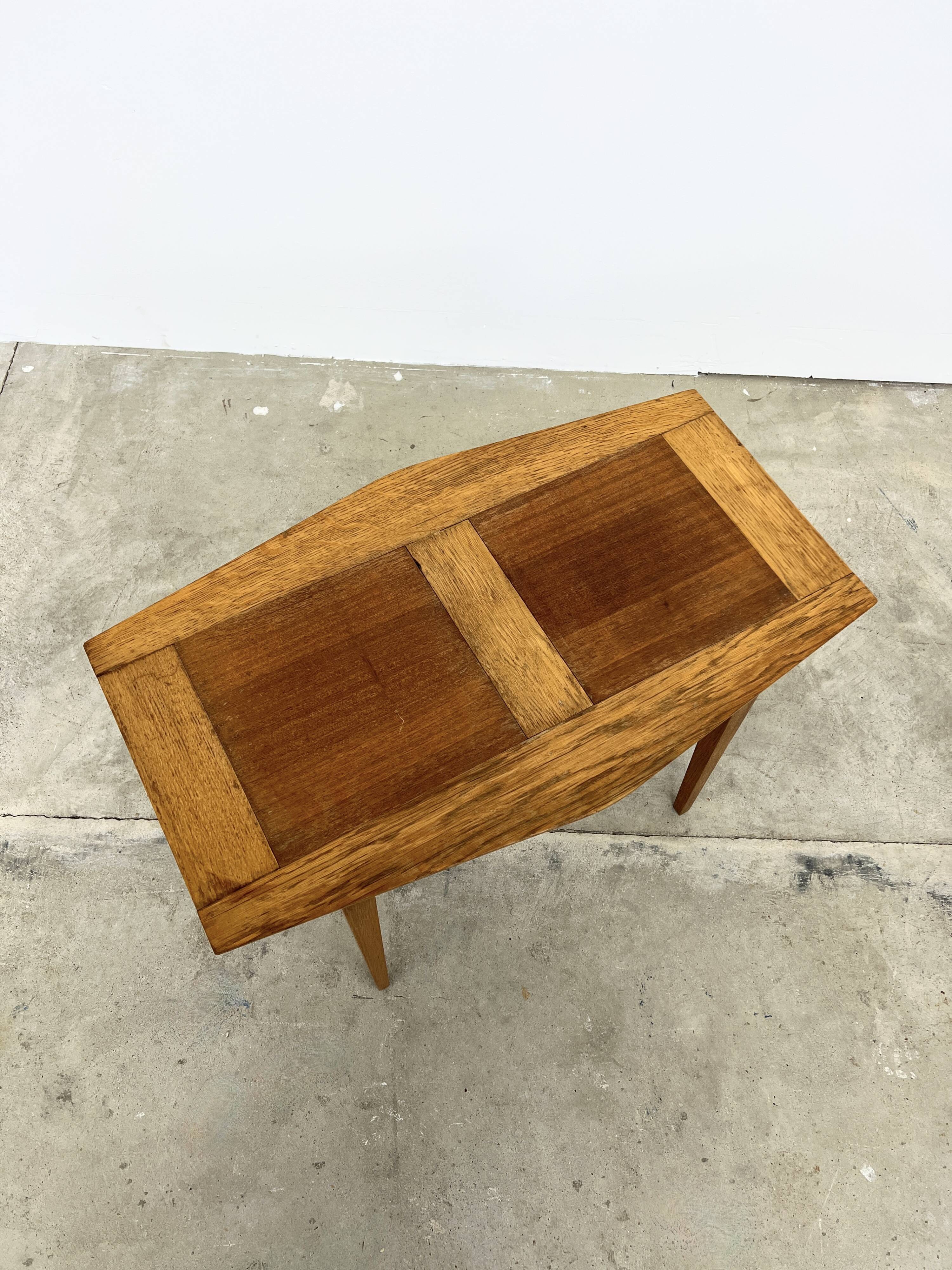 Small Coffee Table 50s – Geometric Marquetry & Compass Legs
