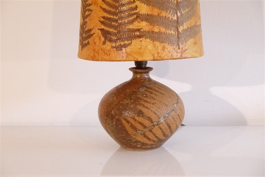 Sandstone lamp by Alain Blanchard 1970