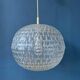 Mid-century crystal ball pendant in acrylic glass
