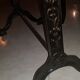 Table pied bistrot plateau verre 12mm