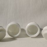 Lot de 2 pots d'apothicaire en opaline