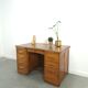 Old oak notary office with drawers, desk