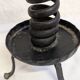 Vintage brutalist wrought iron candlestick