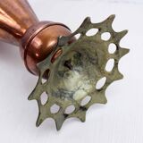 Umbrella stand in copper and brass