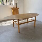 Oval coffee table beech 1980 Aalto Ikea