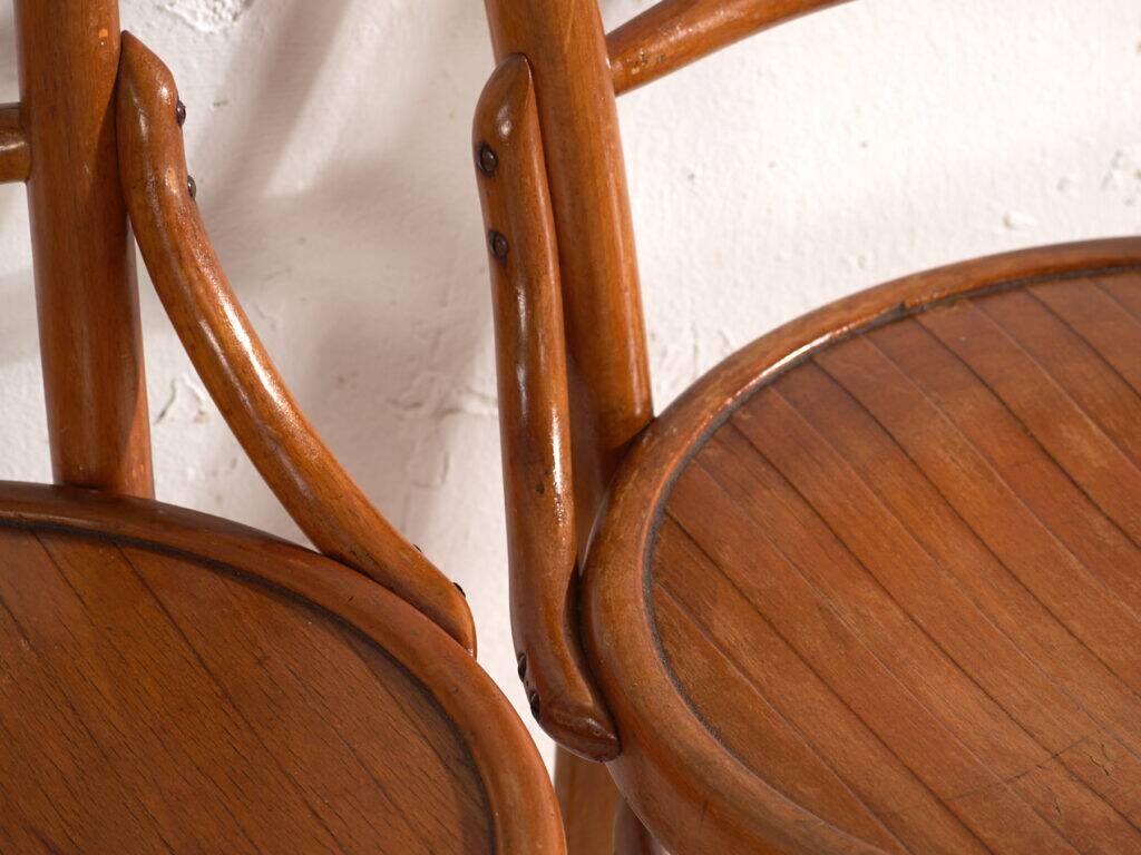 Antique bentwood chairs in Thonet style – Hungary, circa 1960 #8 – Set of 2 pieces