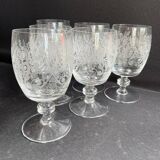 6 verres cristal gravé