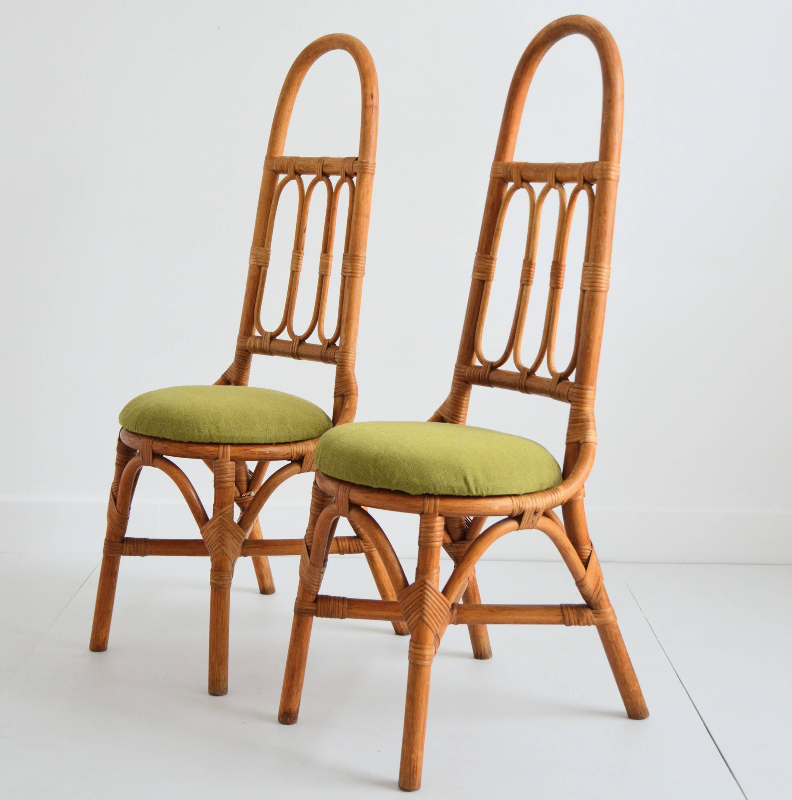 Italian high chairs in bamboo and rattan 1960s (1 / 6)
