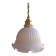 Pale pink vintage glass lamp, gold socket