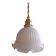 Pale pink vintage glass lamp, gold socket