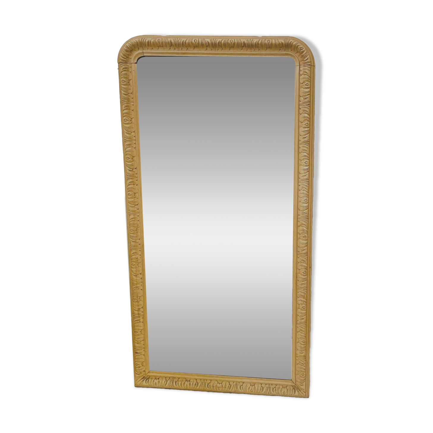 Louis Philippe mirror in wood and patinated stucco 19th century