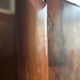 Small English wardrobe from the Art Deco period in walnut veneer - The elegance of rarity