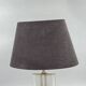 Vintage table lamp in lucite and brass, cream lacquered column.