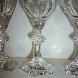 3 empire crystal glasses