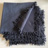 Set of 4 1960 Riviera towels in canvas with knotted fringes