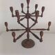 Large vintage turned wooden candelabrum - Brutalist and raw spirit