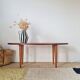 Table basse vintage plateau ovale scandinave