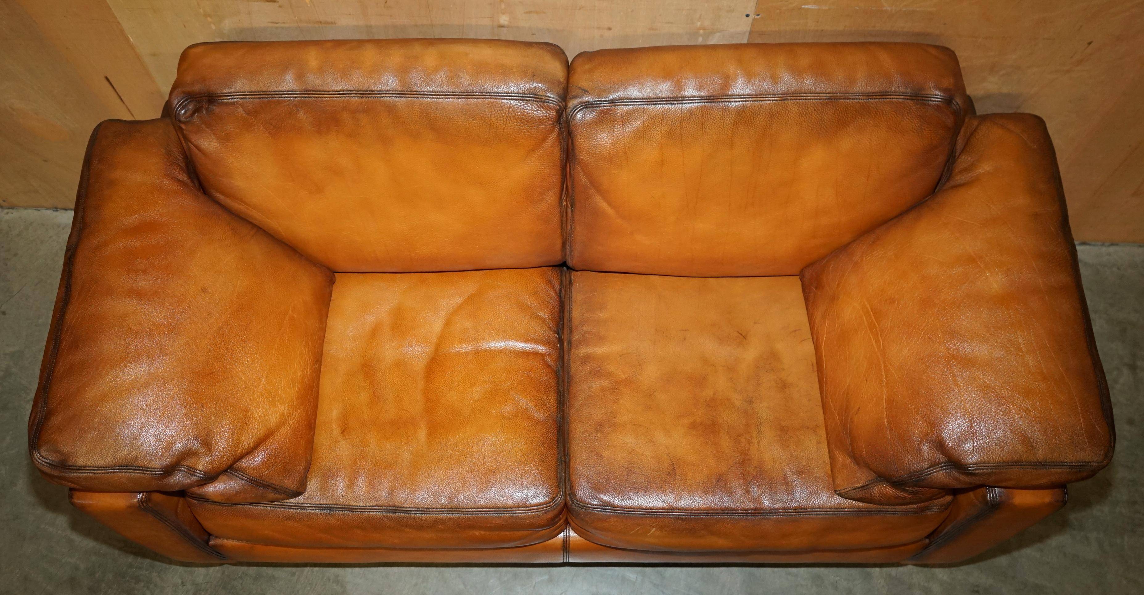 Two-seater canapé De Sede DS17 restored buffalo leather