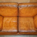 Two-seater canapé De Sede DS17 restored buffalo leather