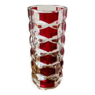 Petit vase vintage Windsor Ruby - JG Durand pour Luminarc