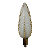 Art Deco brass and glass sconce by Ezan, France, 1940s