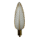 Art Deco brass and glass sconce by Ezan, France, 1940s