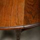 Antique English oval Gateleg Table in solid Oak, Late 19th Century