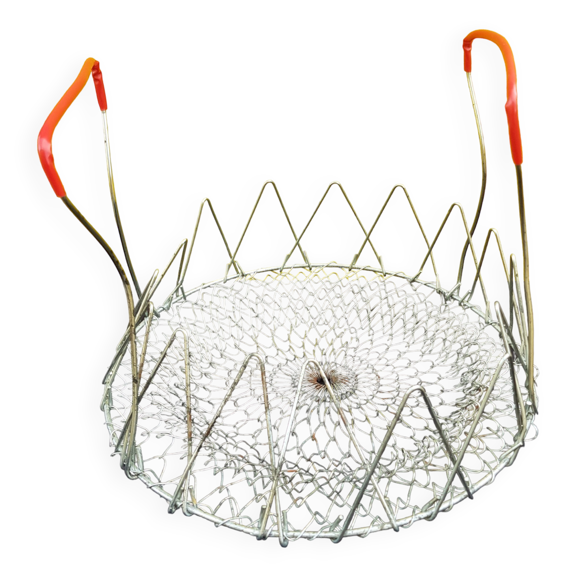 Old folding salad basket