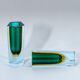 Flavio Poli Murano Sommerso Vases, Green & Yellow Glass, Set of Two