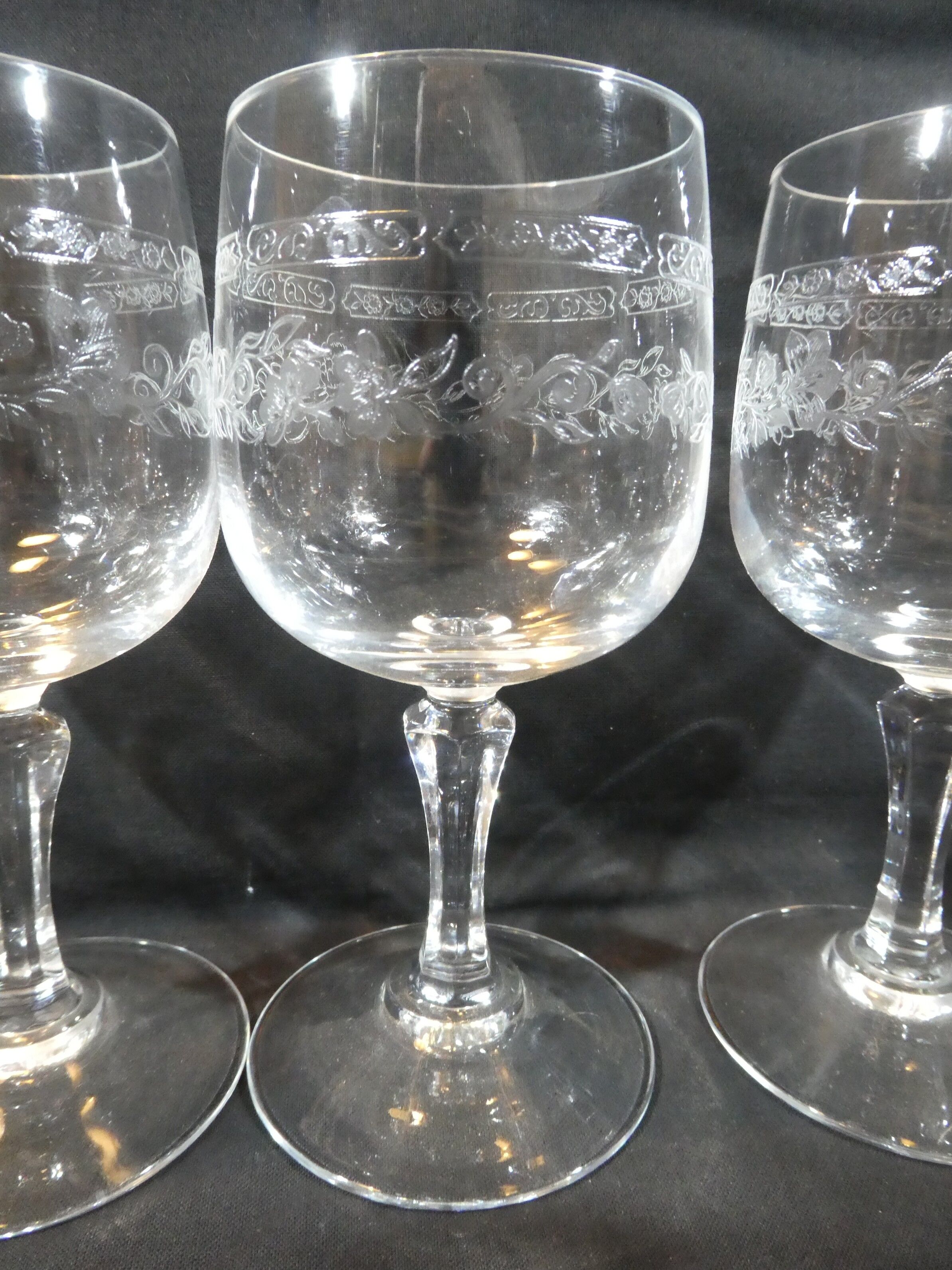 9 crystal wine glasses