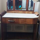 Art Deco dressing table with articulated triptych mirror
