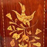 Renaissance display case. Dutch marquetry with floral motifs.