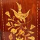Renaissance display case. Dutch marquetry with floral motifs.