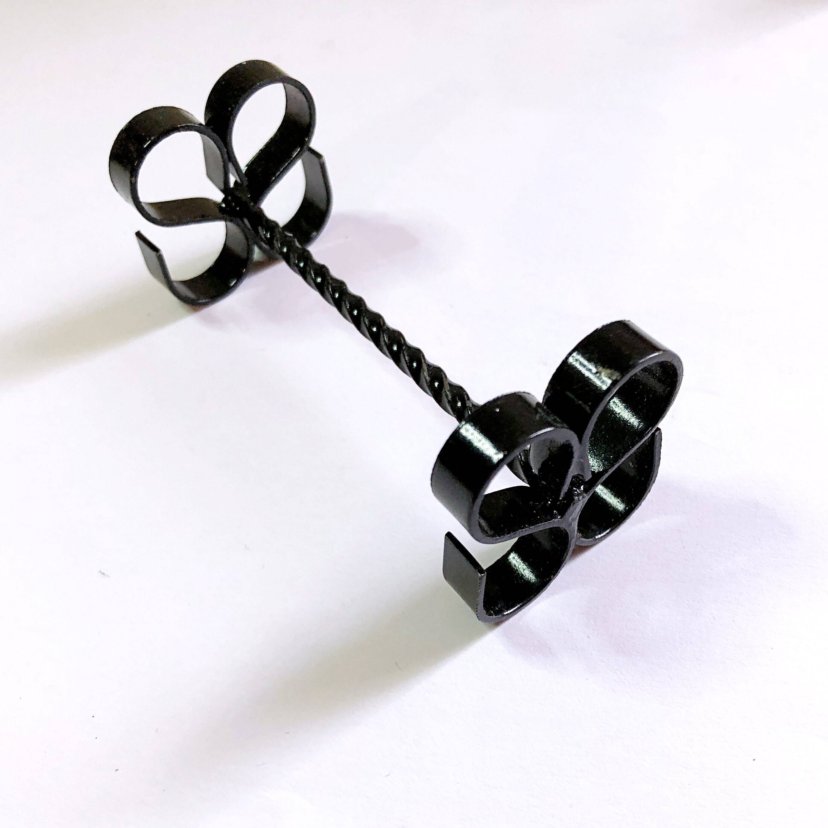 Box of 12 wrought iron cutlery holders