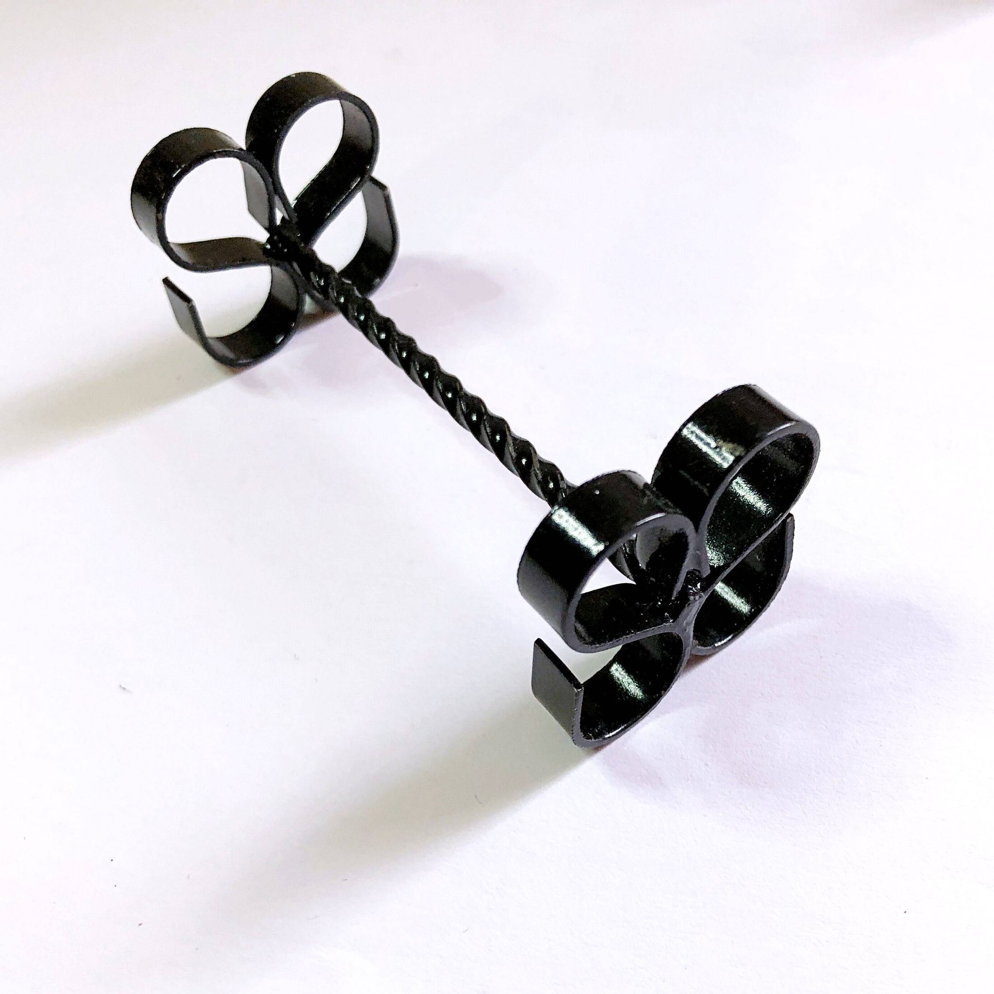 Box of 12 wrought iron cutlery holders