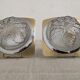 Pair of glass wall lamps from the 70s/80s