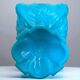 Footed bowl in turquoise blue opaline from the 1930s/40s.