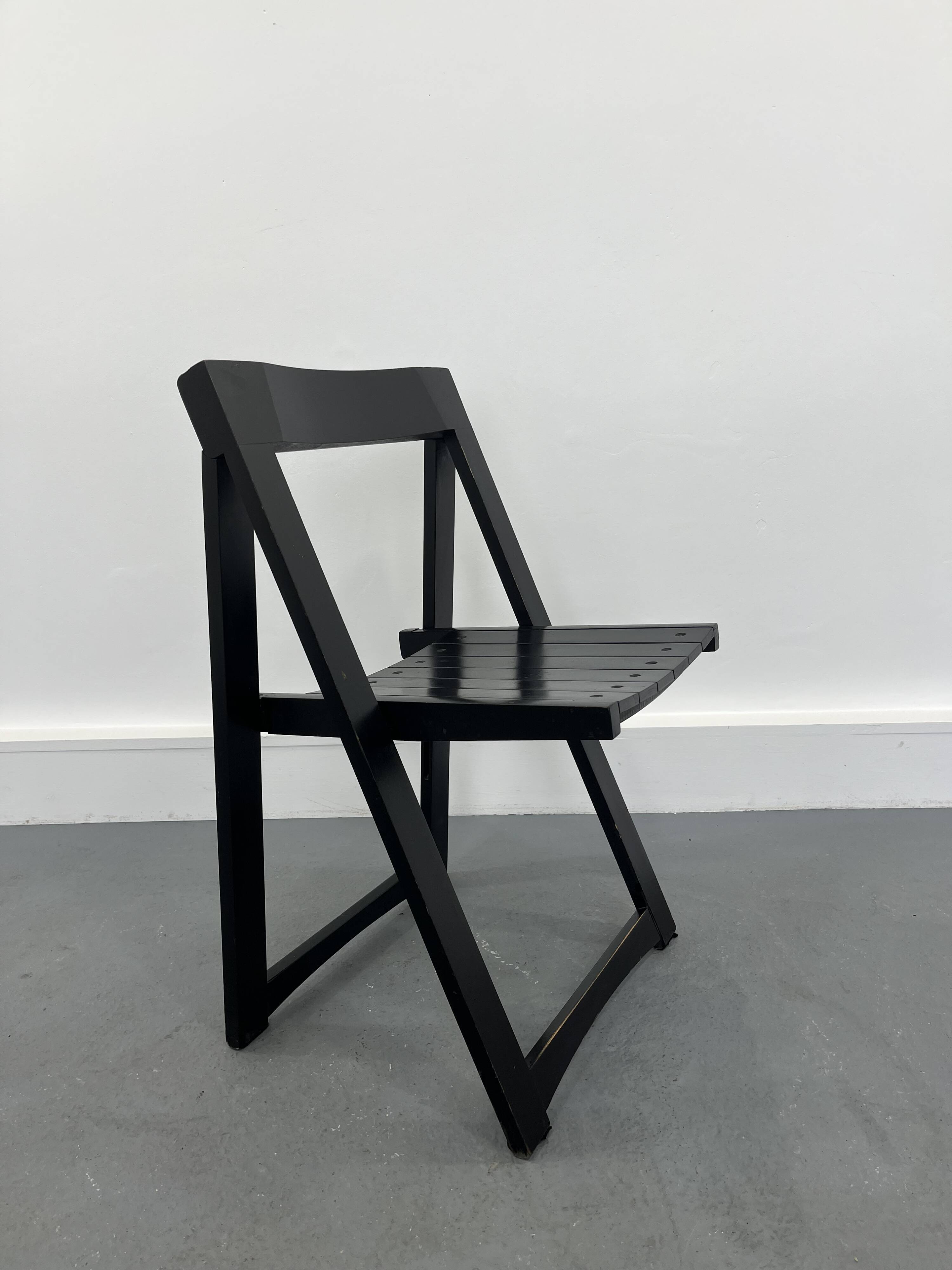Chaise pliante en bois, années 1970