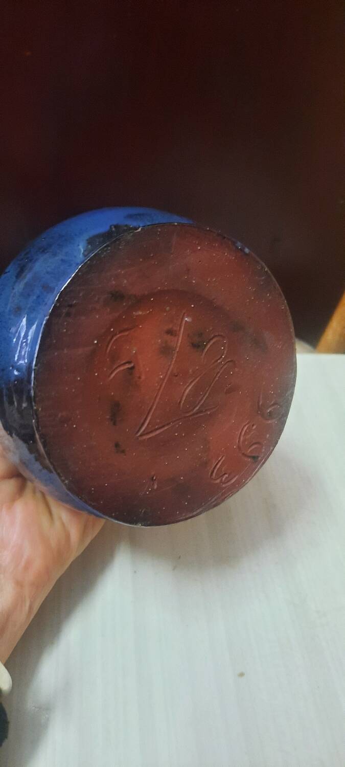 Glazed terracotta vase