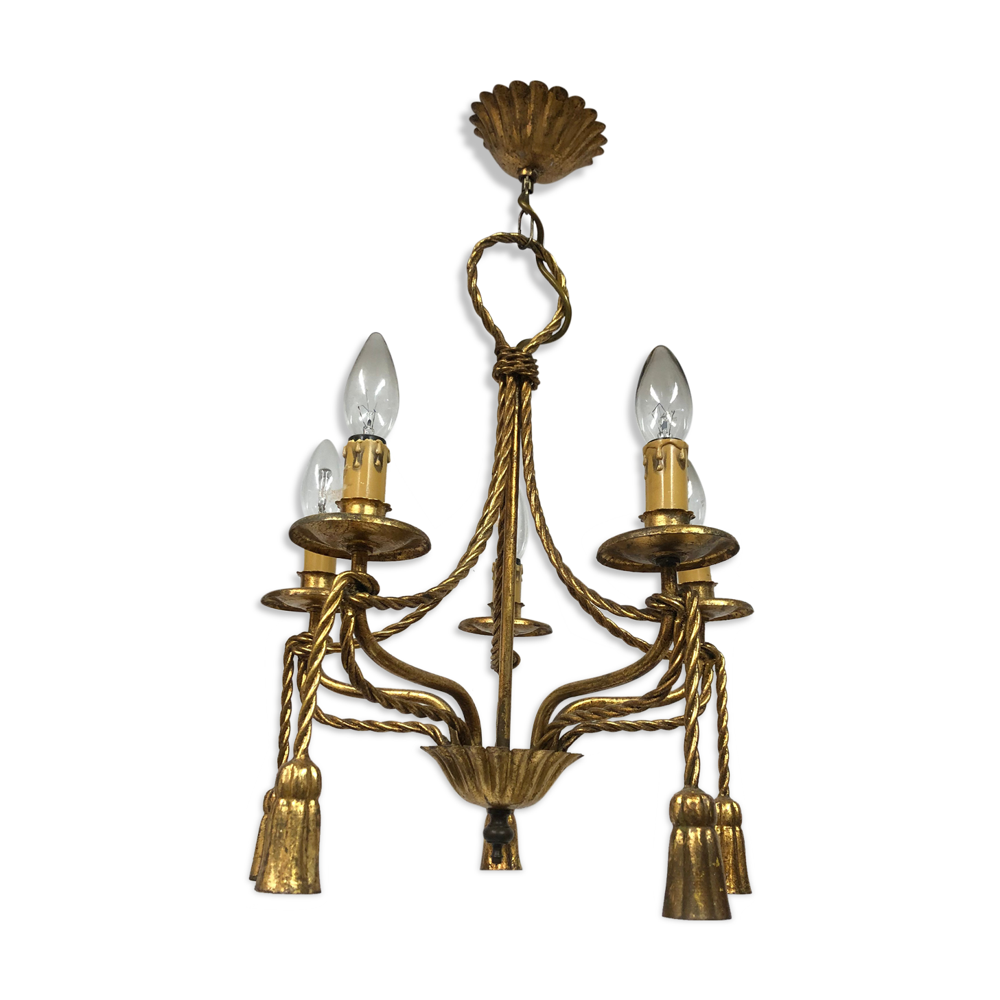 Golden chandelier 1970
