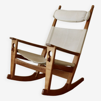 Rocking chair "Keyhole" chair, Hans J Wegner, Denmark 1960s.