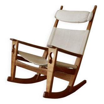 Rocking chair "Keyhole" chair, Hans J Wegner, Denmark 1960s.